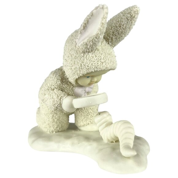 1997 Dept 56 Snowbunnies You’re As Cute As A Bugs Ear Bunny Figurine Worm VTG - Picture 1 of 9